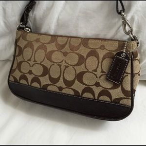 Brown Coach Logo Purse